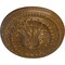 Ekena Millwork Saverne Ceiling Medallion, Hand-Painted Smokey Topaz Crackle, 18 1/2"W x 13 1/2"H x 1 7/8"P CM18SASTC - alternate 2
